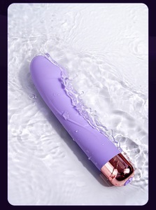 Purple Silicone G-Spot Vibrator with Waterproof Rechargeable USB Multiple Vibrating Modes-Vibrator <strong>Sex</strong> Toys