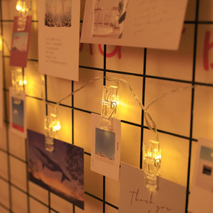 [Remote &amp; <strong>Timer</strong>] 16 Feet 40 <strong>LED</strong> Photo Clip <strong>String</strong> <strong>Lights</strong> (Warm White) - 8 Modes Choice Battery Operated Photo Clips - Product Image 3