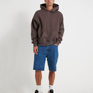 Winter Houd Warm Oem Zwaargewicht Effen Pullover Sweatshirts <span class=keywords><strong>Fleece</strong></span> Hoody Sportkleding Oversized Tops Hoodie Voor Heren - Product Image 6