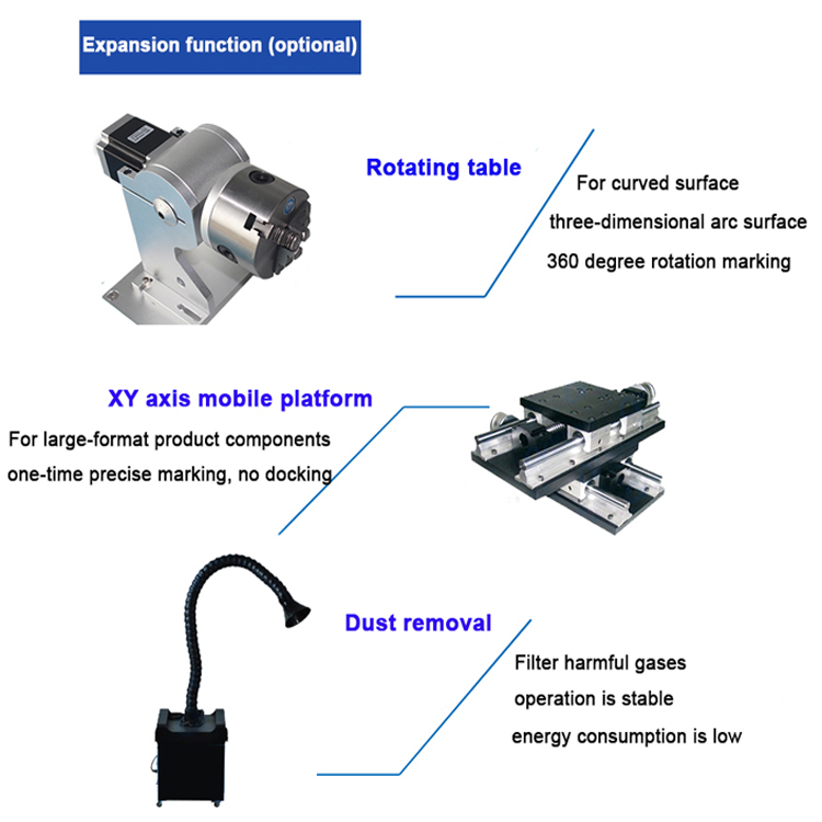High precision marking 20w 30w 50w 70w 100w Jpt Mopa fiber laser marking machine
