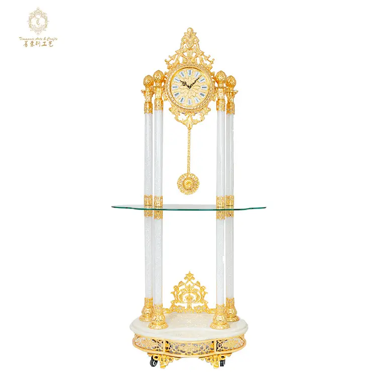 Horloge de luxe en or pour grand-père, pendule, sol, vente directe d'usine