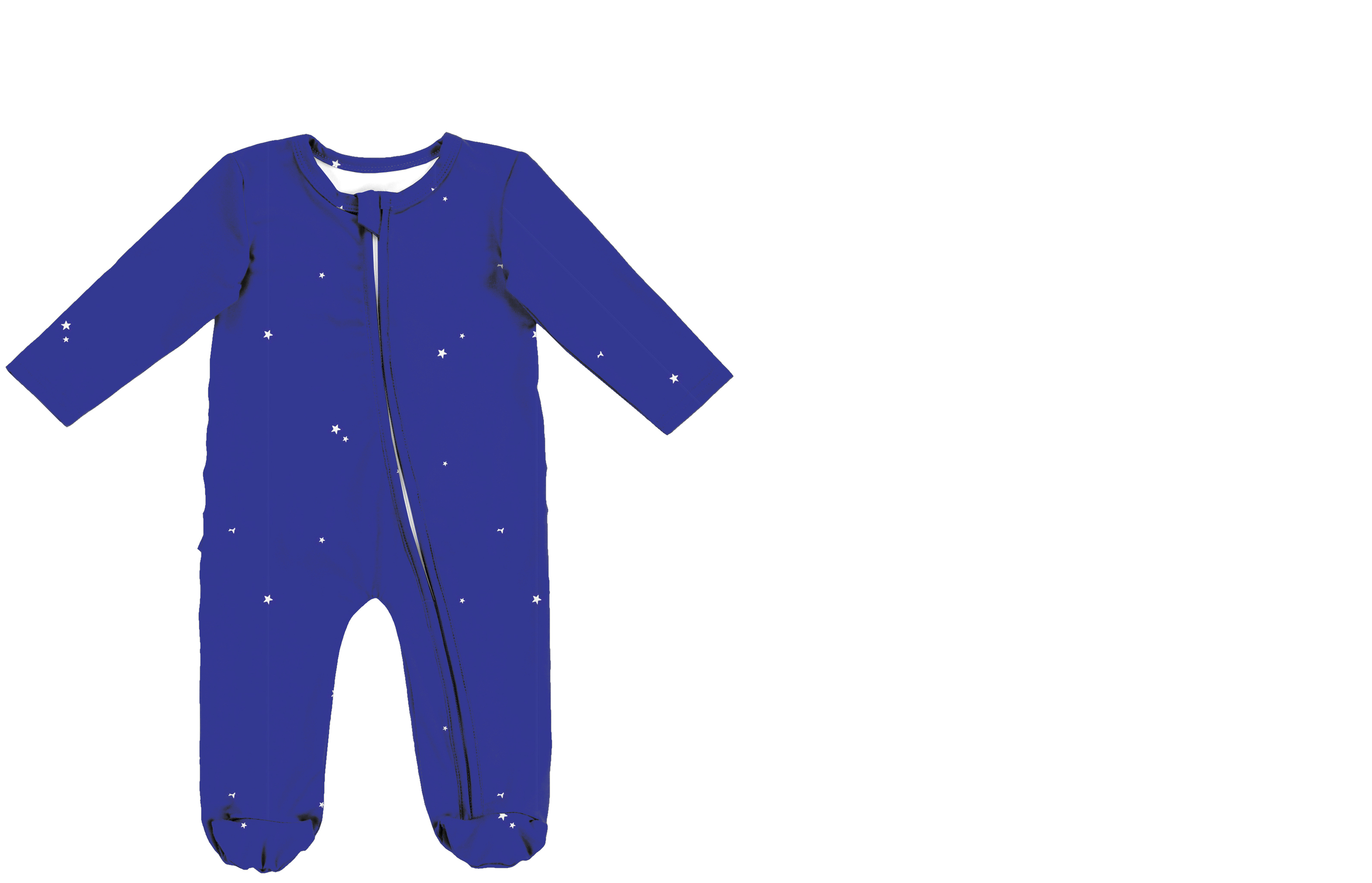 Navy Blue White Star Print