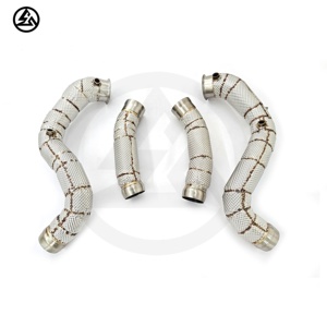 Nhanh chóng vận chuyển csz Racing downpipe cho Mercedes-Benz C63 c63s W205 AMG M177 4.0t downpipes với lá chắn nhiệt hệ thống ống xả - Product Image 3