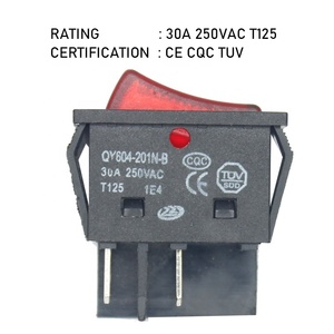 Büyük boy büyük akım 4PIN açık kapalı kırmızı ışık KAYNAK MAKINESİ KCD4 ağır <span class=keywords><strong>30A</strong></span> Rocker anahtarı