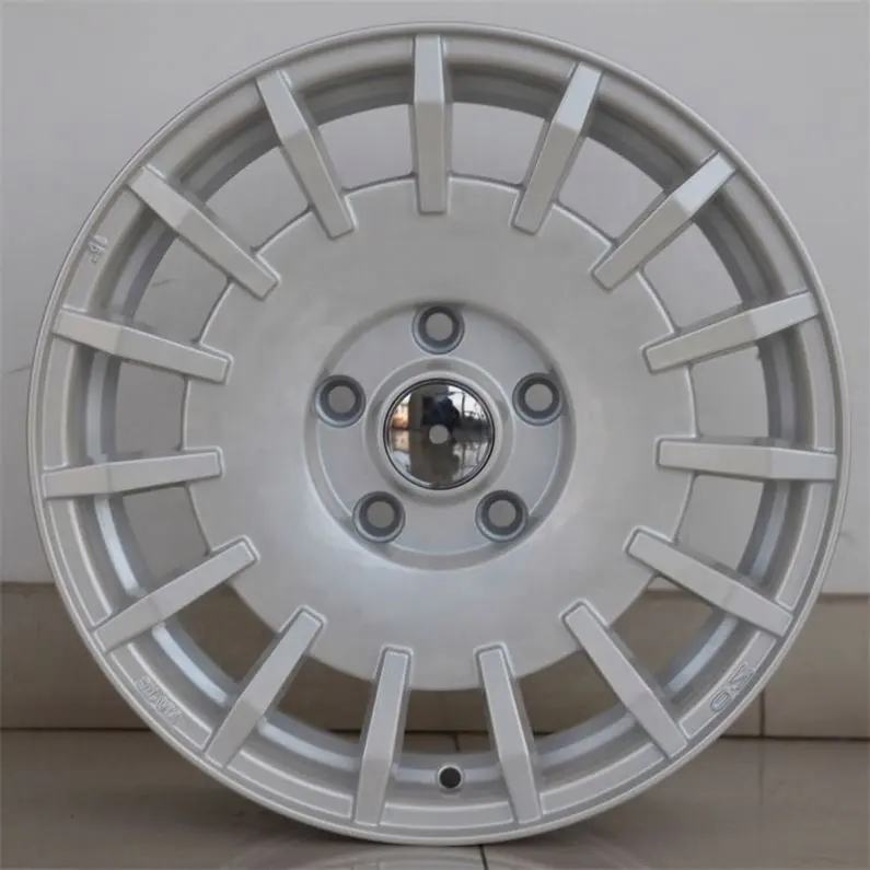 Hot Sale 4 5 Lugs Alloy Wheel Rims 15 16 Inch 4*100~114.3 5*100~114.3 For OZ Racing White Red Detail Gun Metal Grey