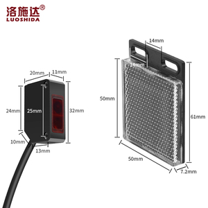 Square Reflection Vision Photoelectric <strong>Sensor</strong> <strong>Detect</strong> Transparent Non-transparent <strong>Object</strong> Retro-reflection Optical Photo <strong>Sensor</strong> - Product Image 2
