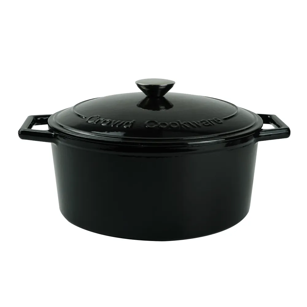 2024 new model round cast iron enamel big dutch oven cooking dinner cookware cooker large soup pots casseroles