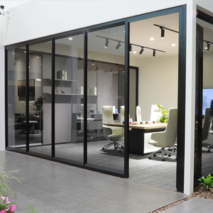 Sistema modular de panel de pared de partición de vidrio de oficina con puerta, divisores de oficina insonorizados - Product Image 6