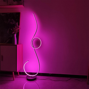 İskandinav Modern köşe zemin lambası oturma odası için RGB LED ışık uzaktan kumanda ve App kontrol konut kullanımı için ABS malzeme - Product Image 1