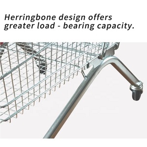 Carrefour Heavy-Duty siêu thị mua sắm giỏ hàng với bốn bánh xe tiện ích lưới sắt thiết kế tuyệt vời giá trị cho tiền - Product Image 3