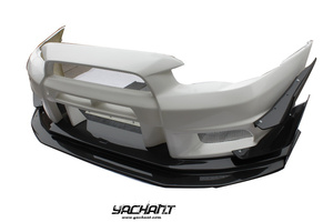 Fiber Glass 2008 to 2017 Evolution X VS Wide Body Version Style Front Bumper with CF Canard and Front Lip Diffuser for <strong>EVO</strong> X - Product Image 2
