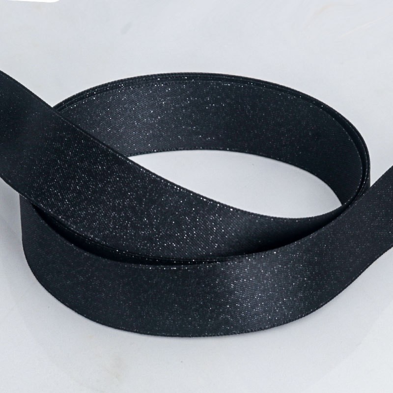 Tissage argent noir-3,8 cm