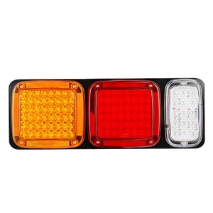 Qiongli marka 12V üç Lens kombinasyonu LED arka lambası ile demir plaka dur dönüş sinyali geri geri geri arka lamba - Product Image 1