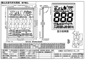 Módulo de pantalla LCD con retroiluminación, OEM, monocromático, 2, 3, 4, 6 dígitos, 7 segmentos, TN