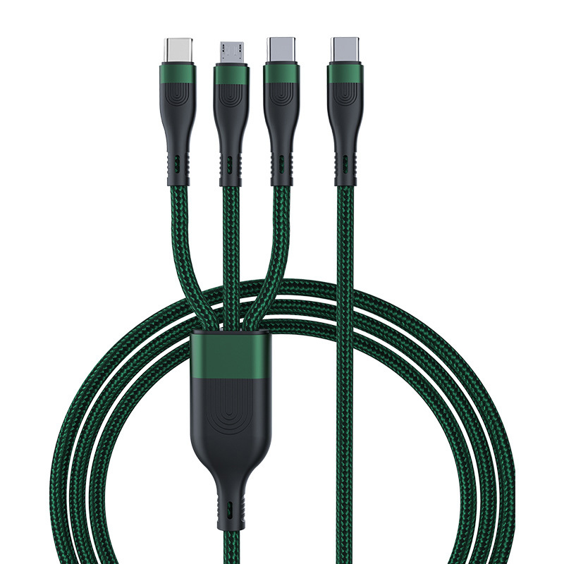 Cavo USB verde 3 in 1