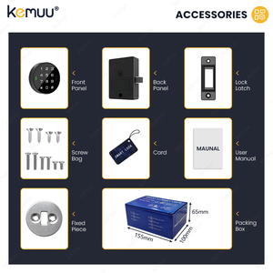 KEMUU TTlock Tuya電子コード引き出しロックキャビネットコンビネーションロックロッカー用キャビネットロックカードとキー付き - Product Image 6