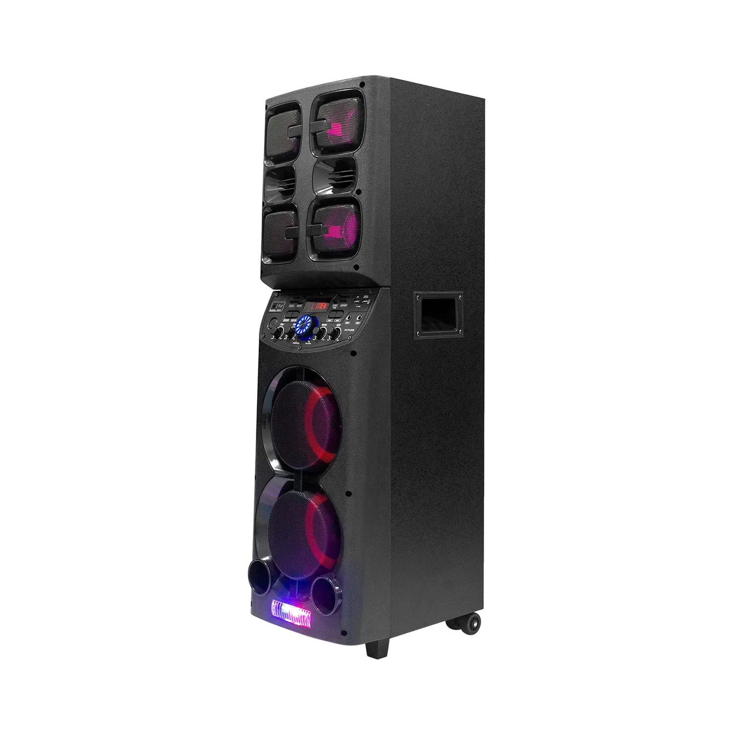 2023 venda quente dupla 6.5 polegadas Partybox 1000 Melhor som mega bass microfone Sem Fio Karaoke dj dança speaker com luz led