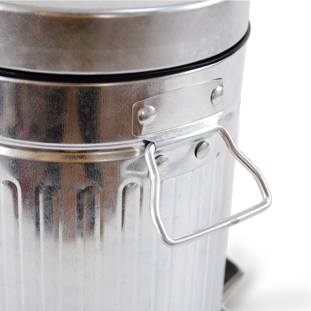 Hot Sales Bathroom Roman Cover Trash Can Stainless Steel Soft Close Pedal Waste Bins Embossed Design Bathroom Trash Bins