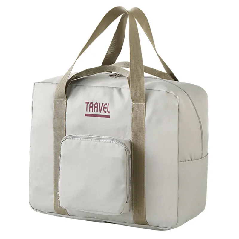 KBW567 थोक अनुकूलित यात्रा कंधे भंडारण बैग उच्च गुणवत्ता फैशन 600D ऑक्सफोर्ड हाथ में तह बैग