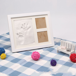 High Quality Hot Child Gifts 8x10 White Baby Handprint and Footprint Impression Casting <strong>Deep</strong> Shadow <strong>Box</strong> <strong>Display</strong> Picture <strong>Frame</strong> - Product Image 5
