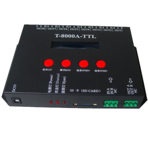 Светодиодный контроллер T8000A TTL T8000AC DMX 512 RGB 8192 пикселей, SD-карта, программируемый неоновый контроллер для светодиодной ленты - Product Image 6
