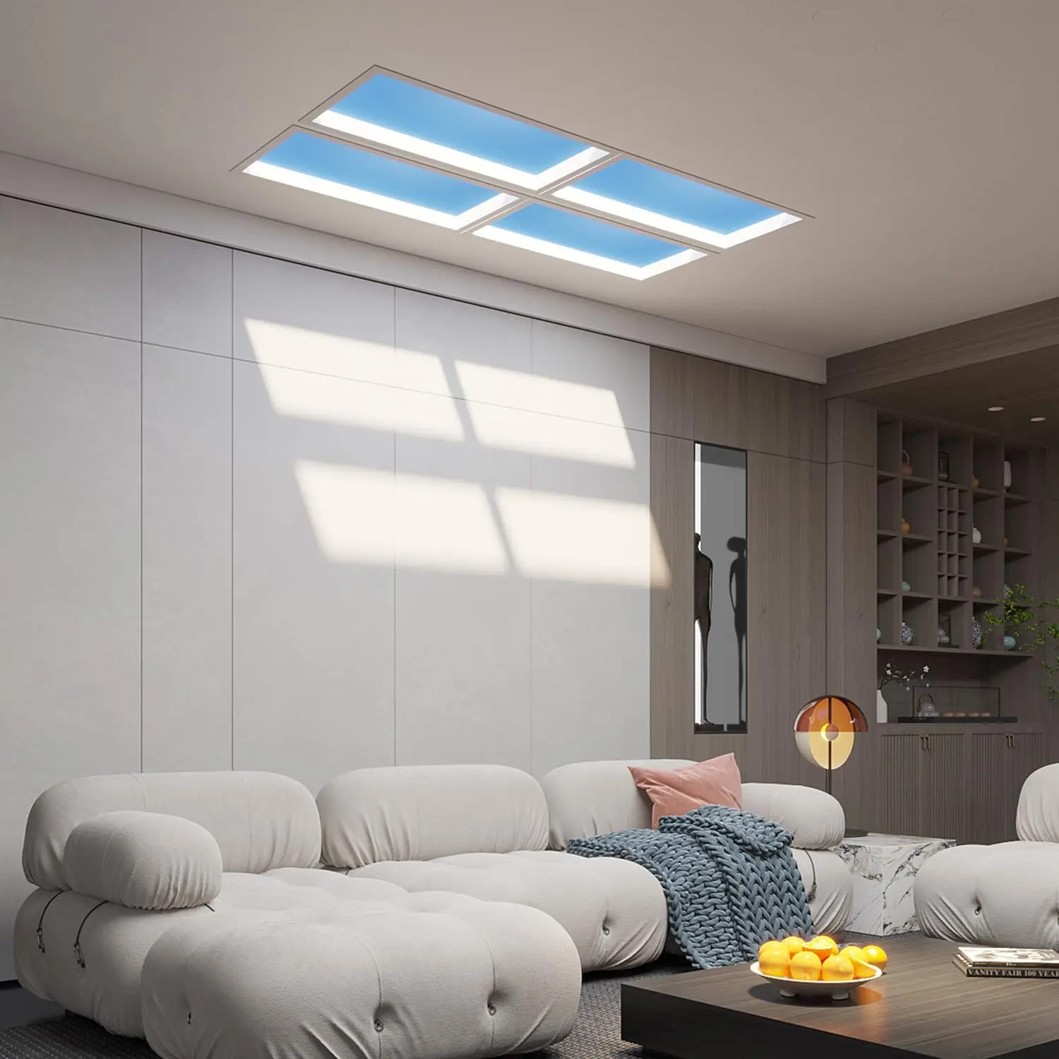 ไฟ LED แผง FRAMELESS หรี่แสงได้แบบฝัง 45W หลอดไฟแสงแดดเทียม