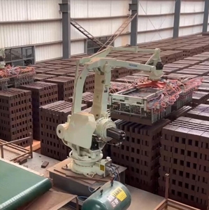 Máquina de fabricación automática Robot Sistema de apilamiento Buen precio Equipo seminuevo para máquina de cemento de arcilla Bomba PLC Produce cemento - Product Image 2