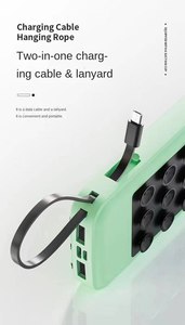 2025 Hot Bán sáng tạo món quà sinh nhật 10000mAh ngân hàng điện với Sucker bốn dây xách tay dây buộc cho sinh nhật món quà kỳ nghỉ - Product Image 3