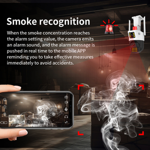 Detección de humo de fuego Detección humana inteligente Alarma de luz de sonido Sistema DE SEGURIDAD inalámbrico para el hogar 2K Pan Tilt Cámara de seguridad para exteriores - Product Image 6