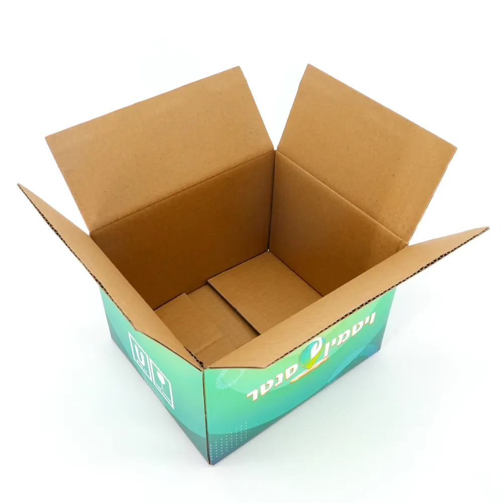 Wholesale bottle safe square wax corrugated cardboard courier custom low price carton box shipping for frozen food packaging