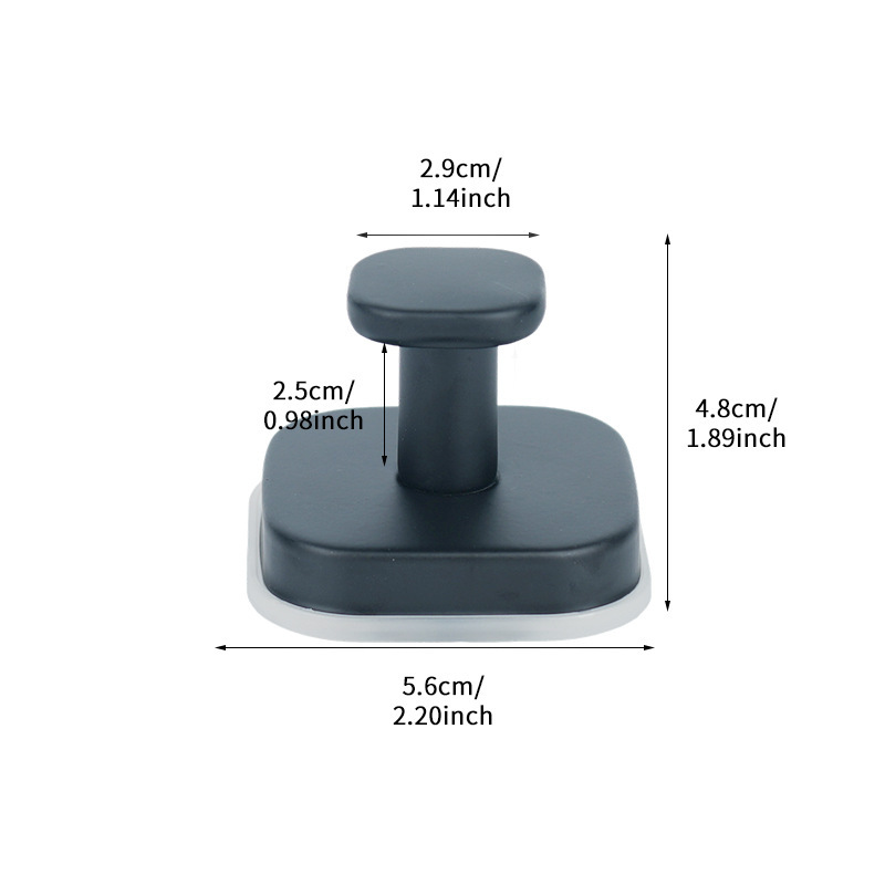 304 Stainless Steel Square Suction Cup - Black