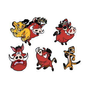 Châu Âu Mỹ khắc hoạt hình nhân vật hoạt hình sư tử Vua Trâm Simba lợn rừng hoang dã Pumbaa Meerkat timon kỷ niệm kim loại - Product Image 1