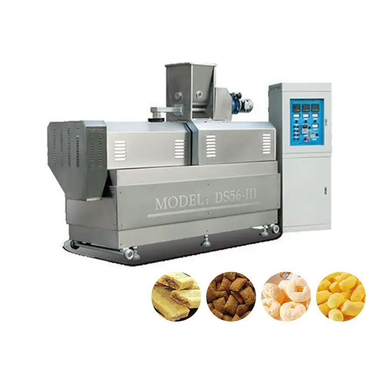 Melhorar a eficiência produção equipamentos snacks soprados máquina linha de produção fabricante extrusora de alimentos