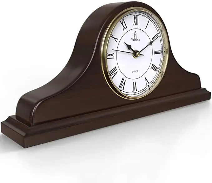 クラシックヴィンテージミュートデスクレトロヴィンテージアンティーク木製暖炉時計
