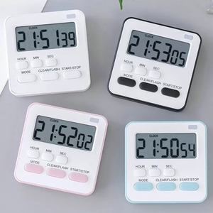 24 ore di conto alla rovescia elettronico Multi-funzionale cucina di casa digitale sveglia doppio allarme in plastica per uso Desktop - Product Image 3