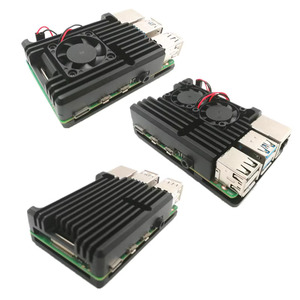 Raspberry Pi 4 con singolo o doppio ventilatore metallo guscio in lega di alluminio scatola accessorio elettronico - Product Image 4