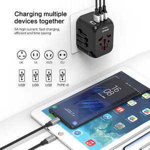 Çok fonksiyonlu evrensel dönüşüm adaptörü çok ülkeli seyahat taşınabilir cep telefonu şarj kafa için ab/İngiltere/AU/abd - Product Image 5