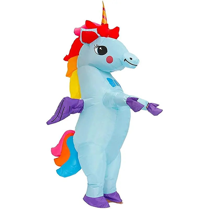 Disfraz de unicornio inflable, vestido de lujo, super seat