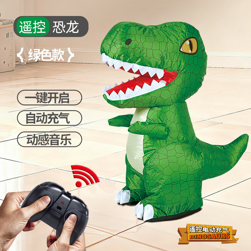 7616 Dinosaurio inflable con control remoto - Verde