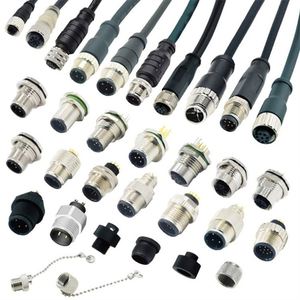 M12 3 5 6 8 12 17พิน A B D Code ตัวผู้สายกันน้ำการปั้น IP67ตรงสัญญาณแผงติด M8 M5 4Pin ขั้วต่อ M12 - Product Image 1