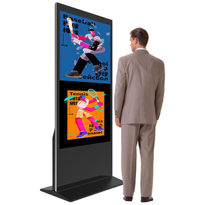 Señalización digital LCD interactiva de pie de 55 pulgadas con software CMS para publicidad por control remoto - Product Image 1