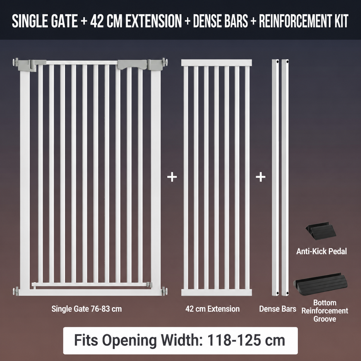 Width:118cm-125cm