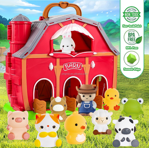 Toddlers Farm Animal <strong>Toy</strong> Sorting Barn Shape Sorting and Stacking Learning <strong>Toys</strong> - Product Image 3