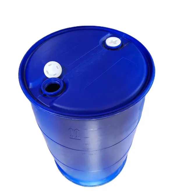 Recipiente de embalagem de plástico HDPE azul 200L barreiras com anéis duplos atacado/barril de plástico galão Venda quente