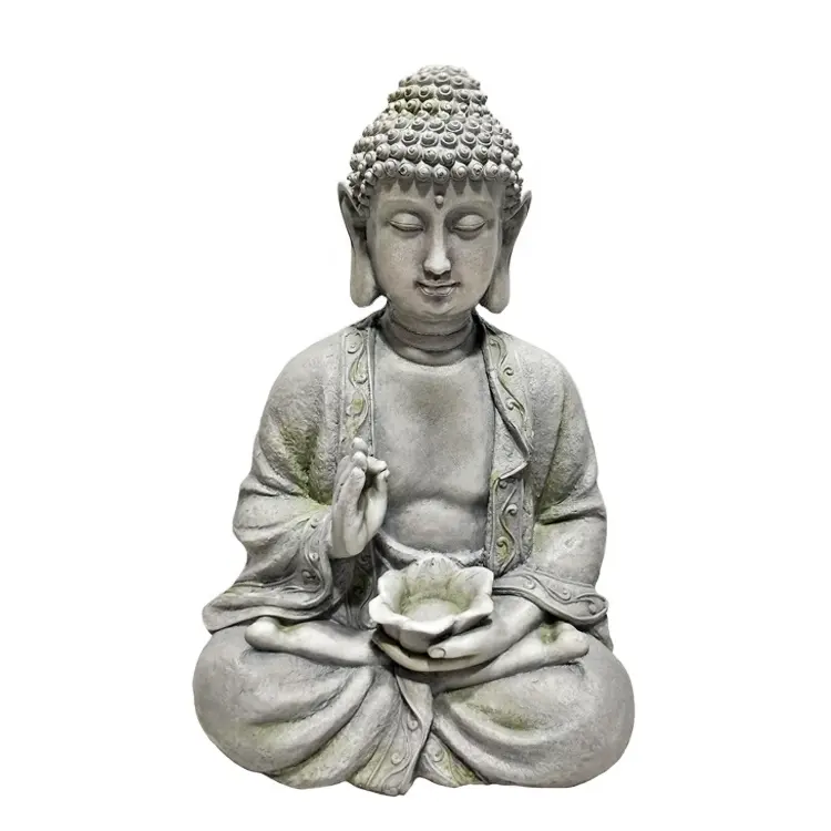 Bouddha d'assise en résine, grande et petite taille, Style asiatique, jardin et maison, artisanat religieux, bouddha,