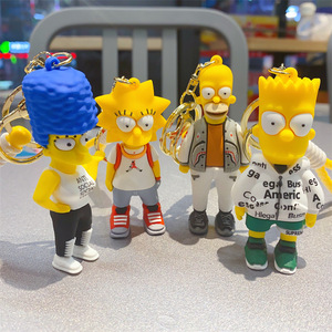 Mới dễ thương <span class=keywords><strong>Simpson</strong></span> keychain sáng tạo hình móc chìa khóa vòng Túi Mặt dây chuyền vài phụ kiện bán buôn Quà Tặng - Product Image 4