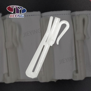 Jieying Nhà Sản Xuất Nhà Máy Giá Nhựa Rèm Theo Dõi Móc Chất Lượng Cao Điều Chỉnh Trắng Nhựa Rèm Đường Sắt Móc - Product Image 2