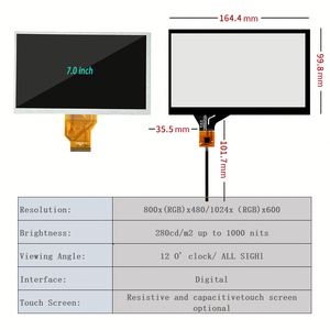 OEM ad alta risoluzione 3.5 4.3 5 6 7 8 9 10.1 pollici Touch Screen capacitivo Tft modulo Lcd Display - Product Image 3