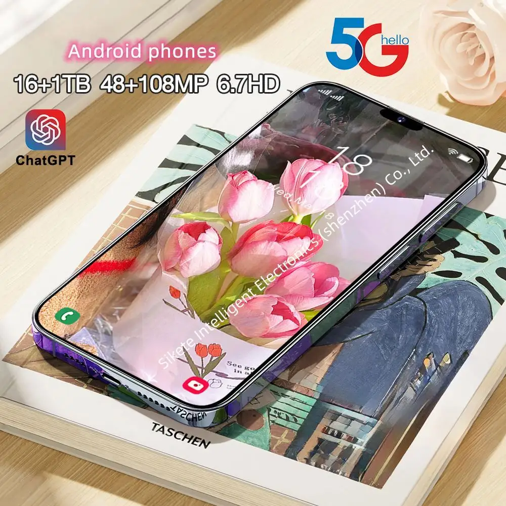 i15 simple deux sim of analog tv smartphone 5g unlock cellphone mobile smart phone