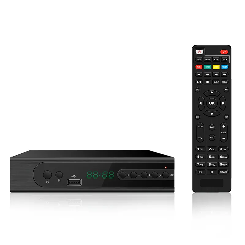 Migliore vendita dvb t2 set-top box TDT decoder supporto MPEG4 H.264 2080P WIFI TV ricevitore al mercato spagnolo